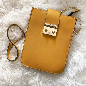 Faux Saffiano Leather Rectangle Bag